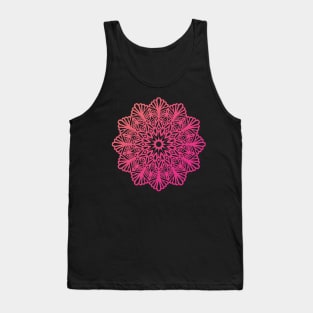 Rainbow Mandala Pink Tank Top